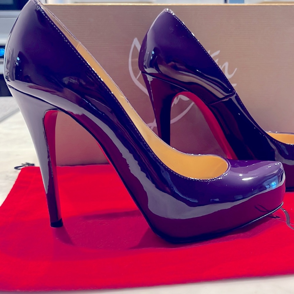 Christian Louboutin Rolando 120mm Patent Leather Violet/Purple size 39